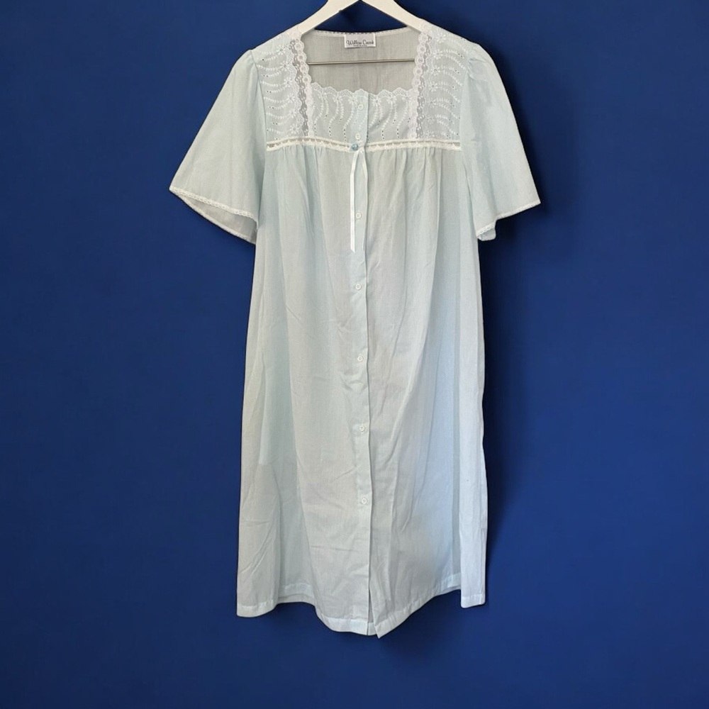 Vintage Willow Creek Lace Trim Sheer Robe Duster Intimate Sleepwear Women’s M